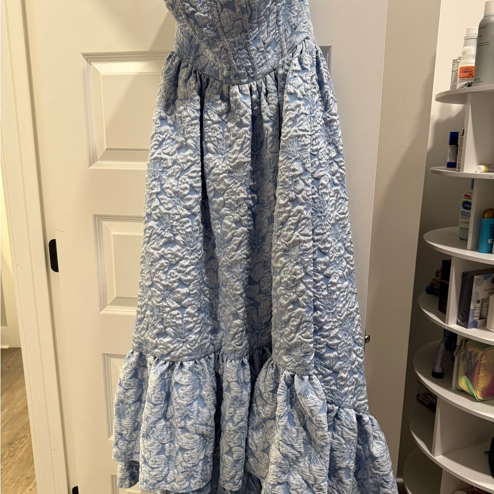 Elegant Blue bridesmaid Dress